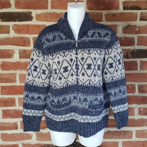 🏡DV Talbots Nordic Zip Up Cardigan Sweater S